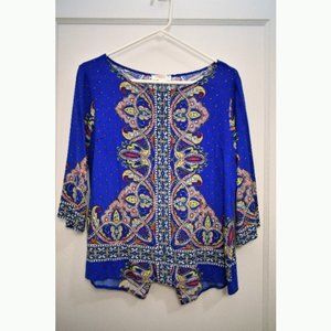 Renee C Stitch Fix 3/4 sleeve top bohemian hippie